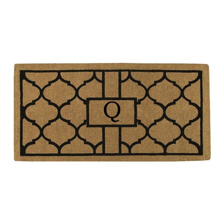 Calloway Mills Monogram Door Mat, Black, Natural, 18 in W x 30 in L 180081830Q